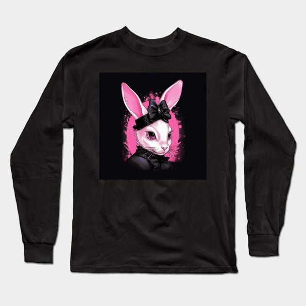 Pink Rabbit Long Sleeve T-Shirt by Enchanted Reverie